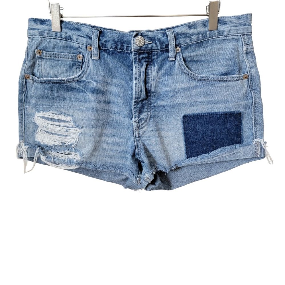 Urban Outfitters BDG Tomgirl High Rise Cuffed Distressed Denim Jean Shorts